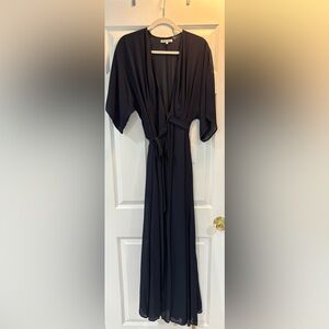 Reformation Winslow Dress NWT size large navy blue